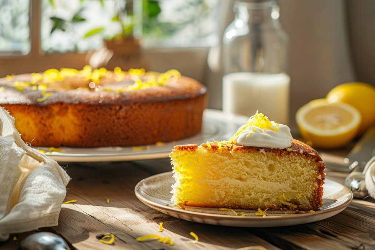 Découvrez cette recette exquise de cake au yaourt et citron sans beurre, parfaite pour satisfaire vos envies sucrées sans culpabilité
