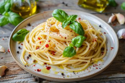 Dîner en 15 minutes : spaghetti à l'ail, huile d'olive et piment, version végétalienne