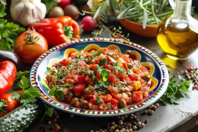 Éclat méditerranéen : caponata végétalienne, l'Italie dans votre assiette
