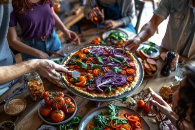 Moment de partage : pizza végétalienne à la pâte de chou-fleur, révolution gourmande