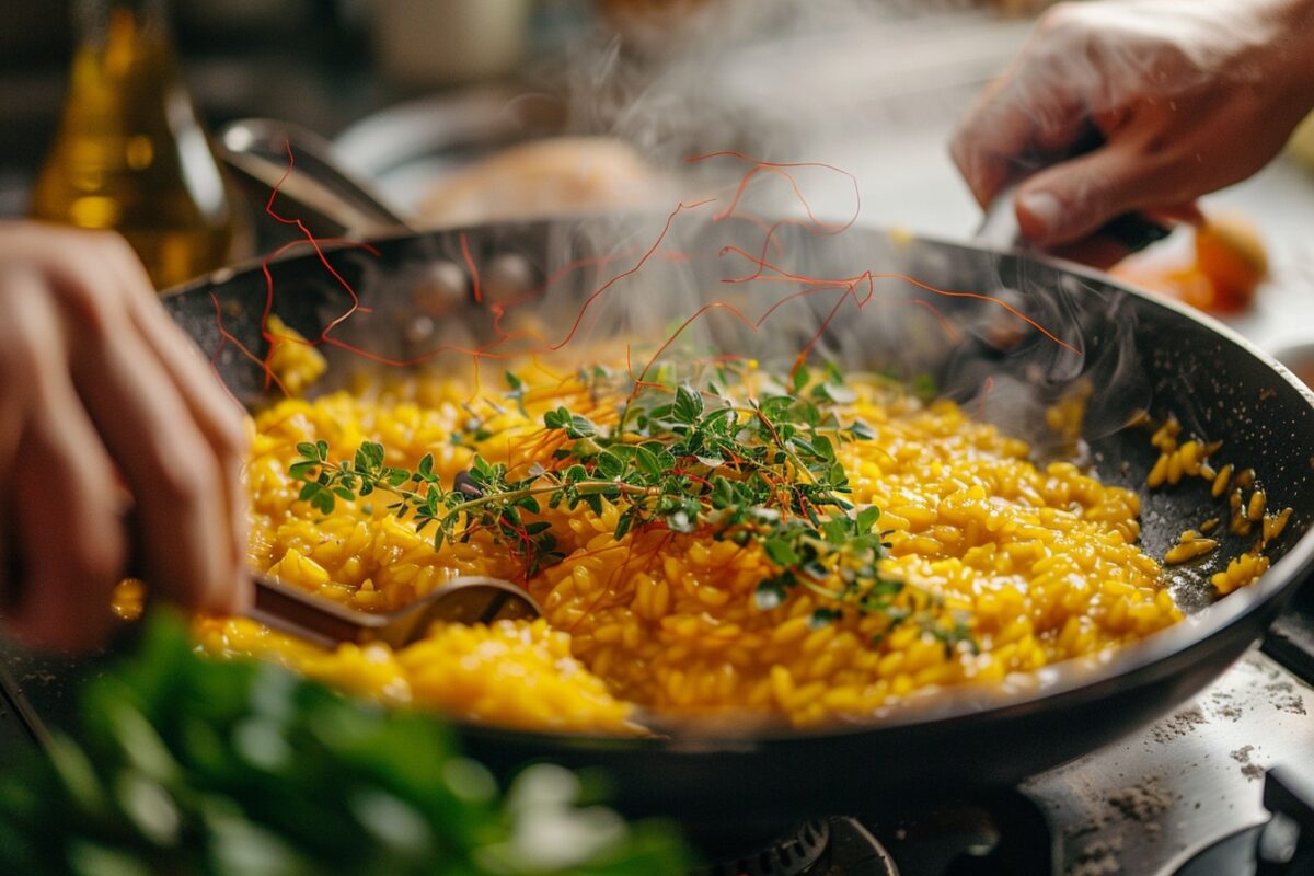 Transformez votre dîner en véritable festin italien avec cette recette de risotto au safran qui surprendra chacun de vos invités