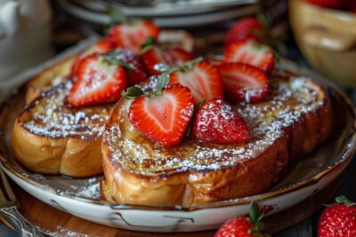 Découvrez comment transformer votre brioche rassie en un délicieux pain perdu aux fraises : astuces et recette