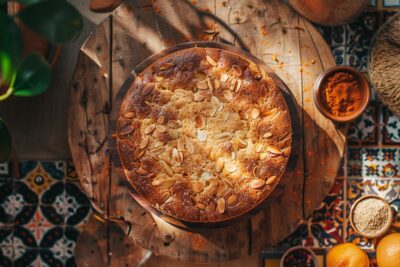 Embarquez pour Marrakech avec cette recette simple de gâteau aux amandes et fleur d'oranger
