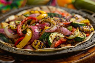 Fajitas aux légumes grillés de tous les records, la fête mexicaine ultime dans votre assiette
