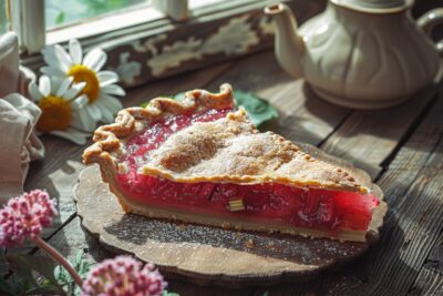 révélez le goût authentique de la rhubarbe avec cette recette de tarte irrésistible pour vos après-midis ensoleillés