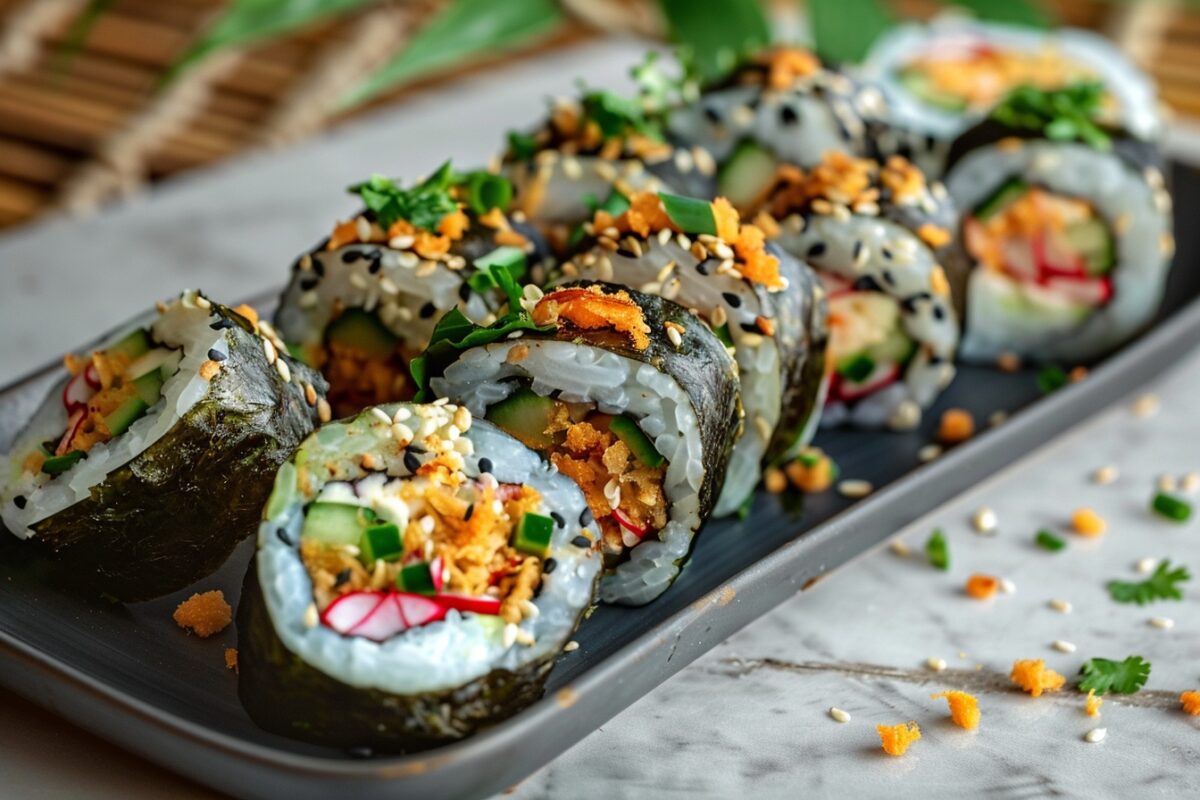 Sushi végétarien de tous les records, l’art du sushi magnifié